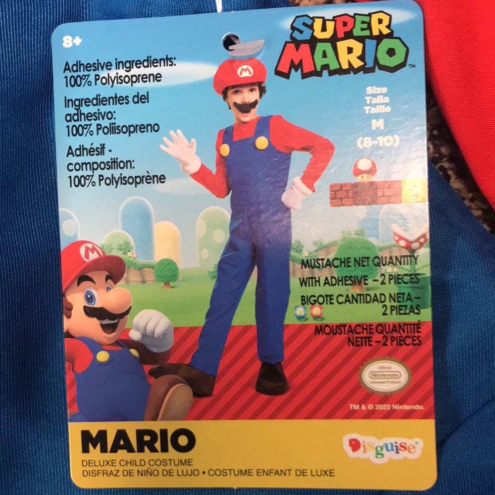 Super Mario Deluxe Child Costume Size M (8-10) | NWT! - Picture 4 of 7